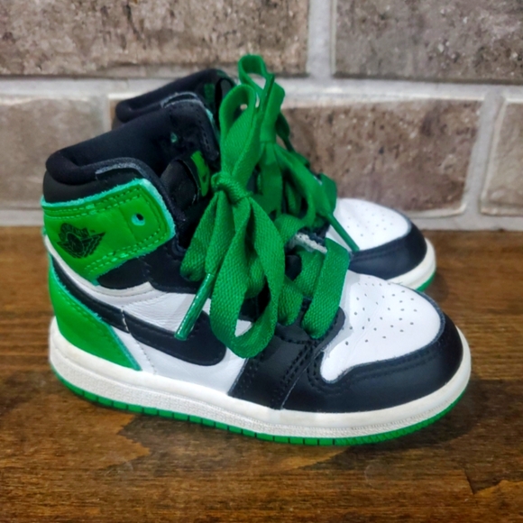Jordan 1 Retro High OG sneakers, toddler, "Lucky Green" - Picture 1 of 6